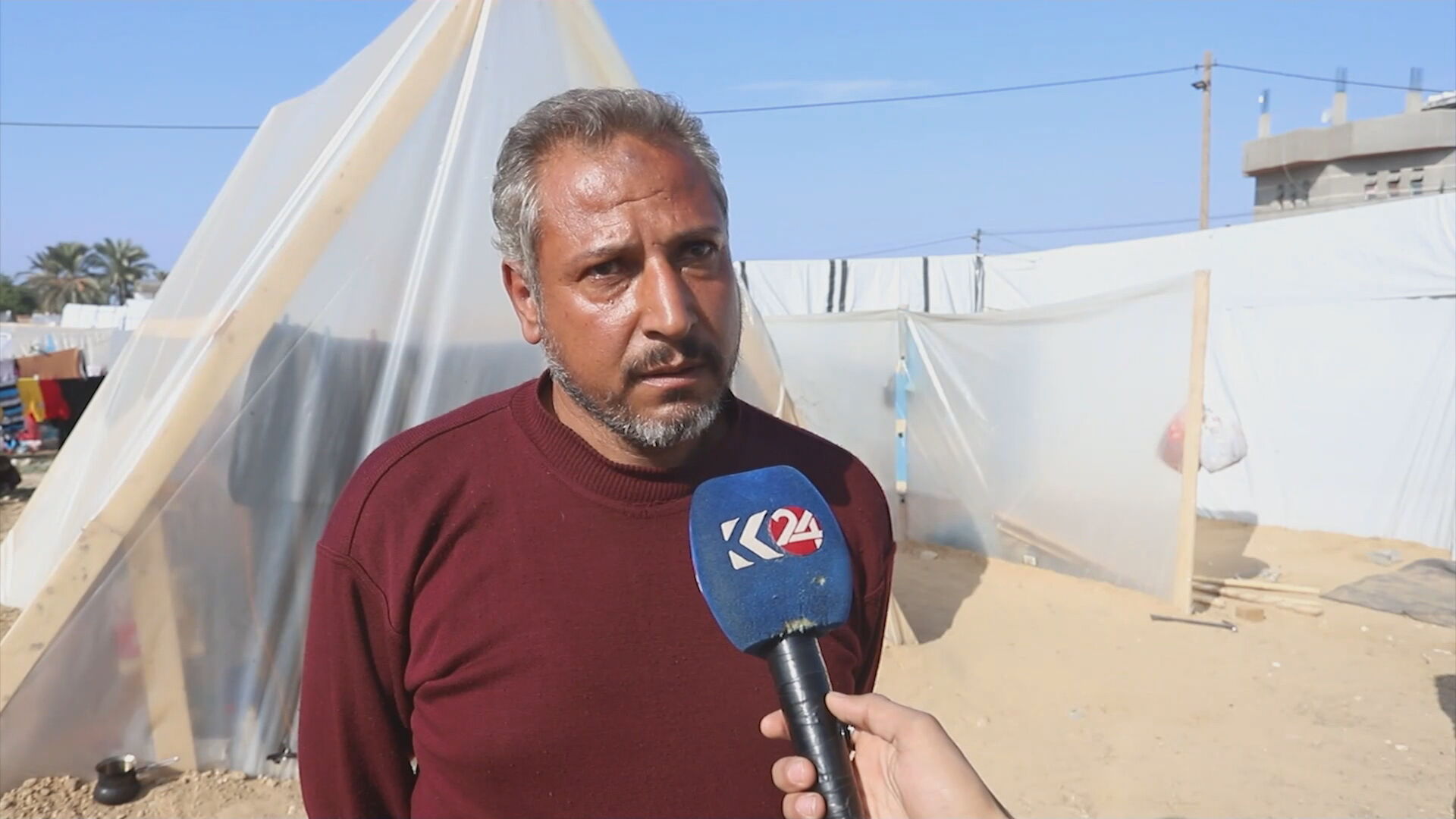 ئاوارەکانی غەززە لە رێگەی کوردستان24ـه‌وه‌ دەنگی خۆیان بە جیهان دەگەیەنن